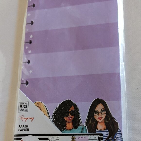 NWT Happy Planner Rong Rong Focus On 60 pgs Purple Half Sheet Paper Pack Fashion - Picture 3 of 8